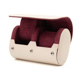 TJ Logo Double Watch Roll - Buttercream & Wine