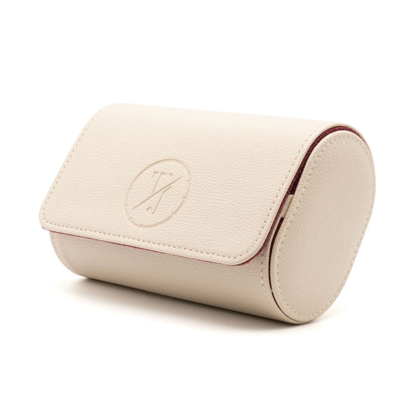 TJ Logo Double Watch Roll - Buttercream & Wine