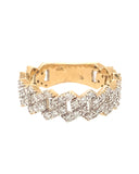 TJ CUBAN DESIGN DIAMOND RING | 10CT YELLOW GOLD, 1.00CT DIAMONDS, SIZE S