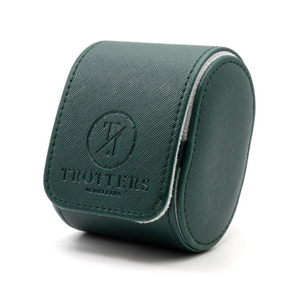 TJ Logo Single Watch Roll - Green & Grey